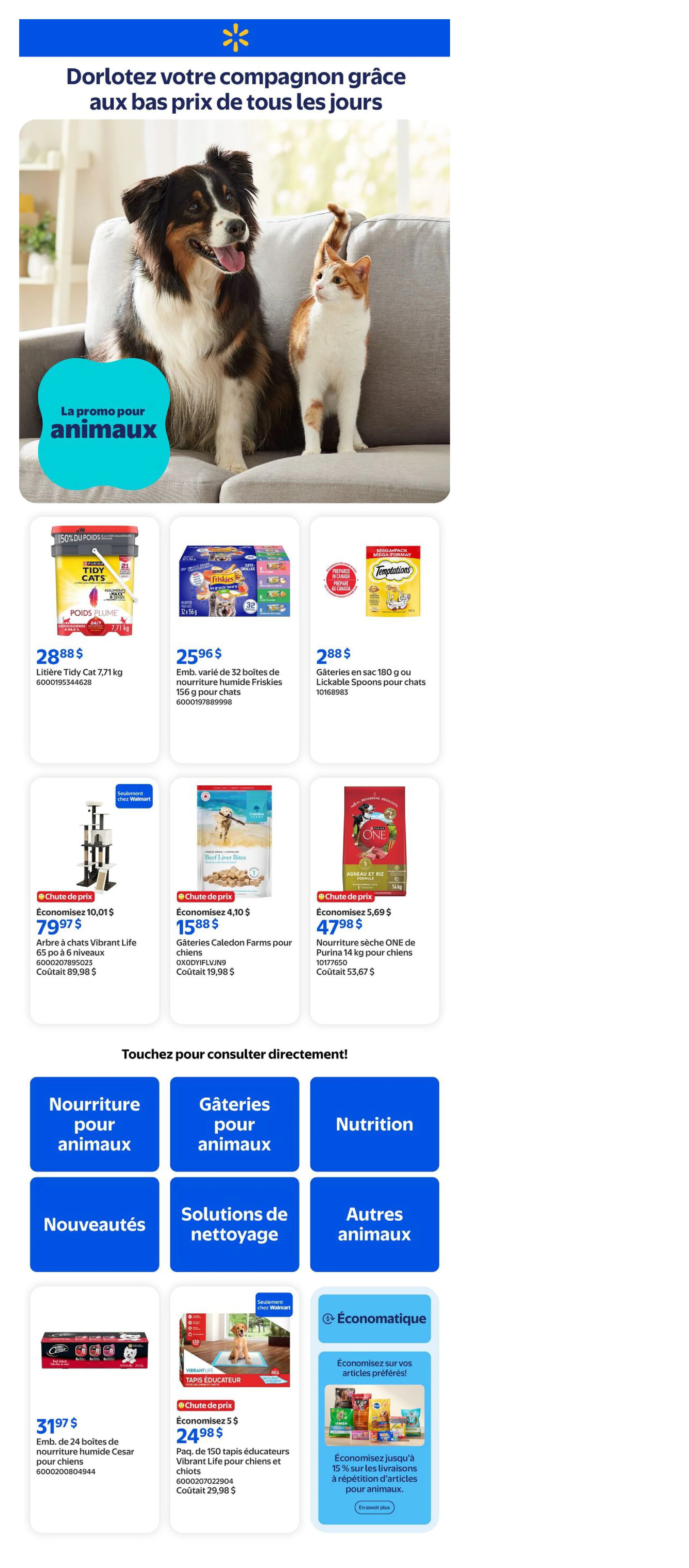 La promo pour animaux