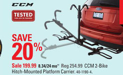 ccm hitch mount platform bike carrier